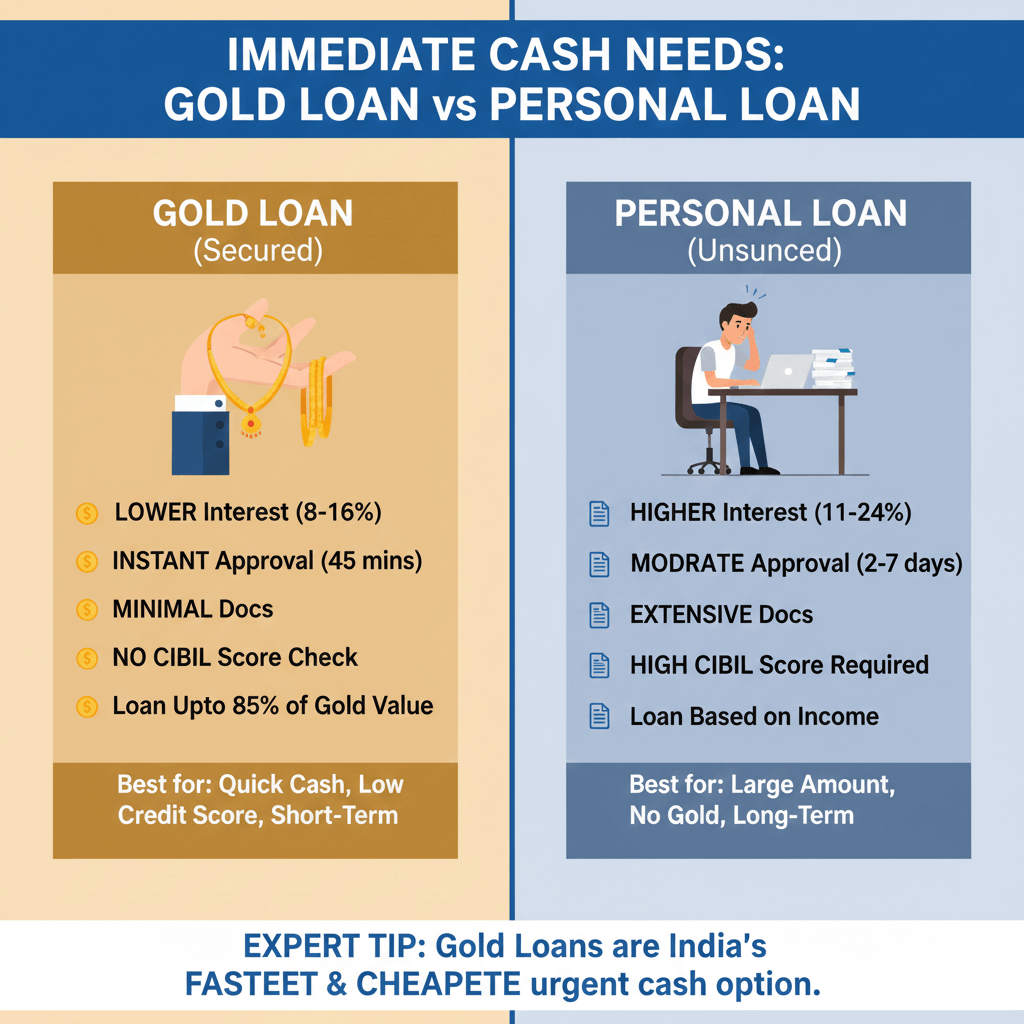 Gold Loan vs Personal Loan